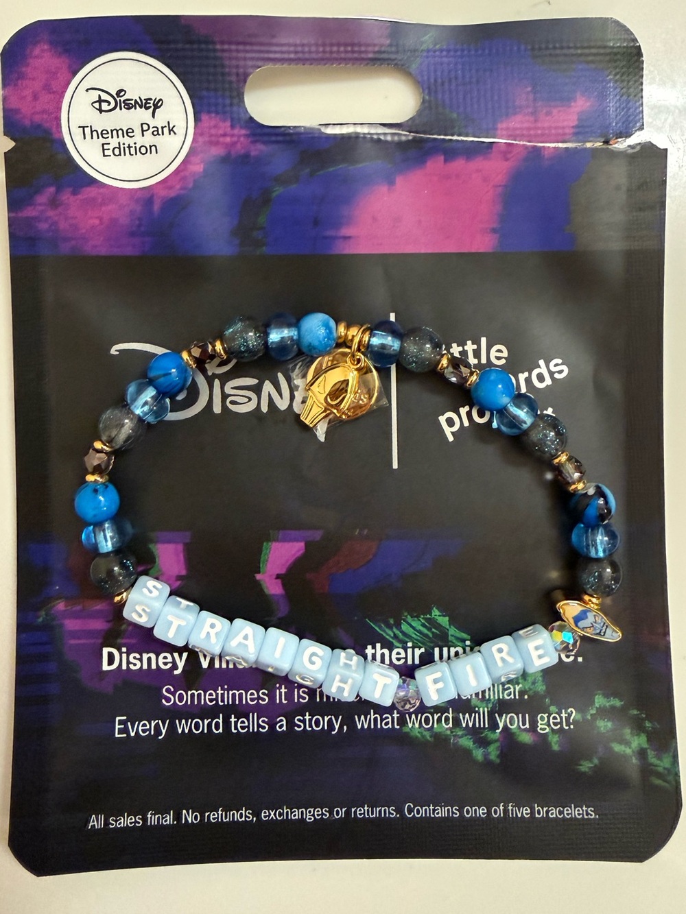 Little Words Project Disney Villains Hades Straight Fire Bracelet